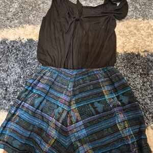 Stylish Black and Blue Women's Skirt